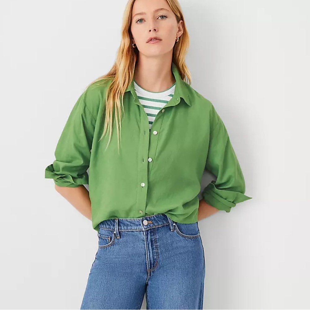 Ann Taylor Linen button down shirt
